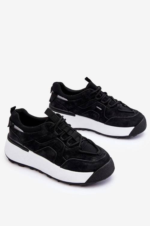 Damskie Buty Sportowe Na Platformie Czarne Dakari