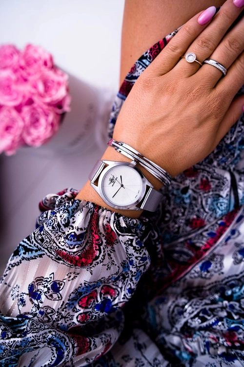 Damski Zegarek Michael John Srebrne Armedana