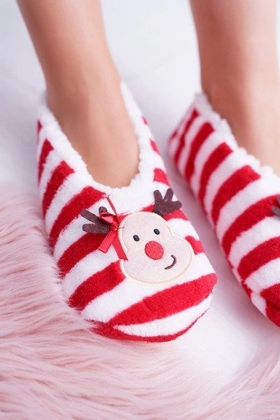 Domowe Damskie Baleriny SOXO Świąteczne Renifer
