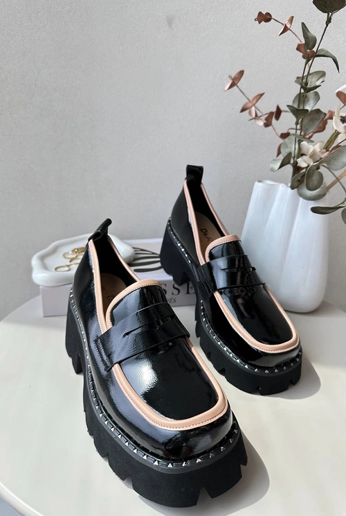 Skórzane Damskie Mokasyny D&A MR870-32 Czarne