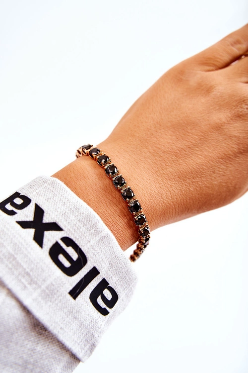 Elegancka Bransoletka Na Zatrzask Czarno-Złota