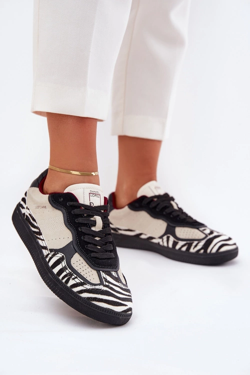 Sneakersy Damskie Daniel Lopez Just Dare SS2D4015 Zebra Beżowe
