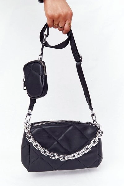 Mała Torebka Na Ramię Z Saszetką Barcelona Czarna