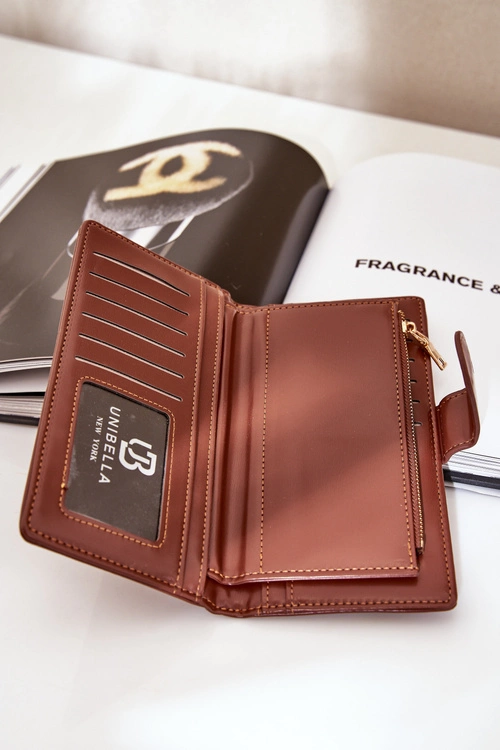 Portfel Damski Z Eko Skóry Brązowy Kalinessa