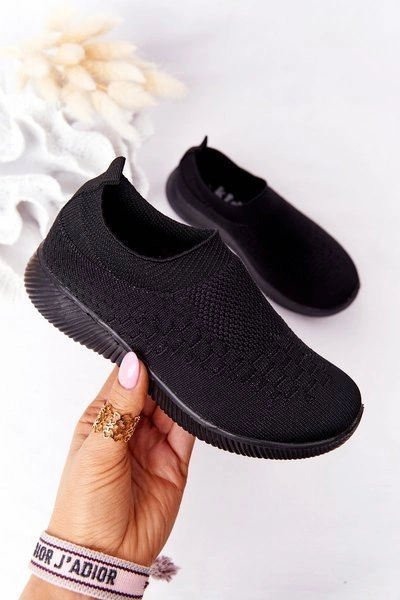 Dziecięce Sportowe Buty Slip-On Czarne School Trip