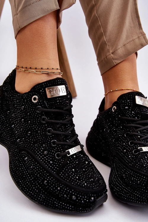 Damskie Sneakersy Na Platformie GOE JJ2N4058 Czarne
