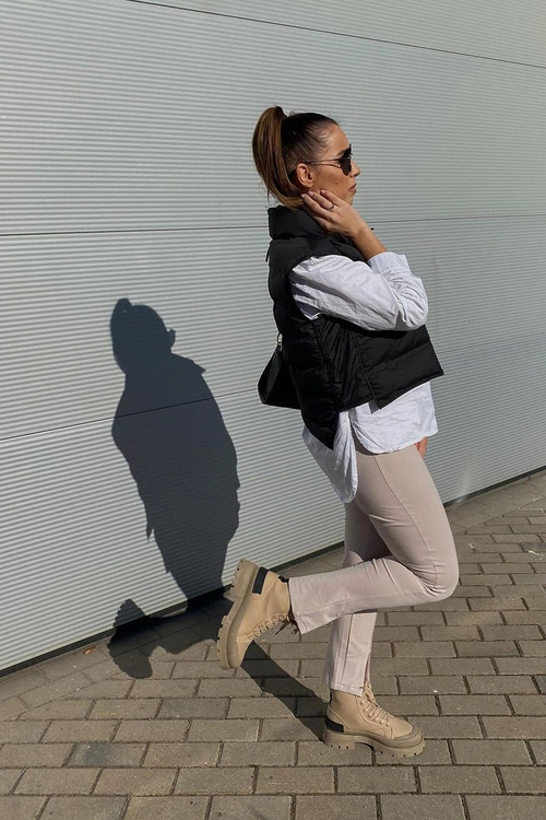 Damskie Botki Trapery Khaki Any One