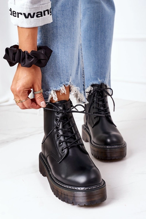 Damskie Ocieplane Workery Big Star II274110 Czarne