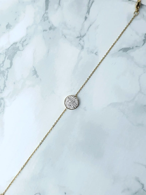 Damska Bransoleta Na Łańcuszku Kółeczko Złota Selene