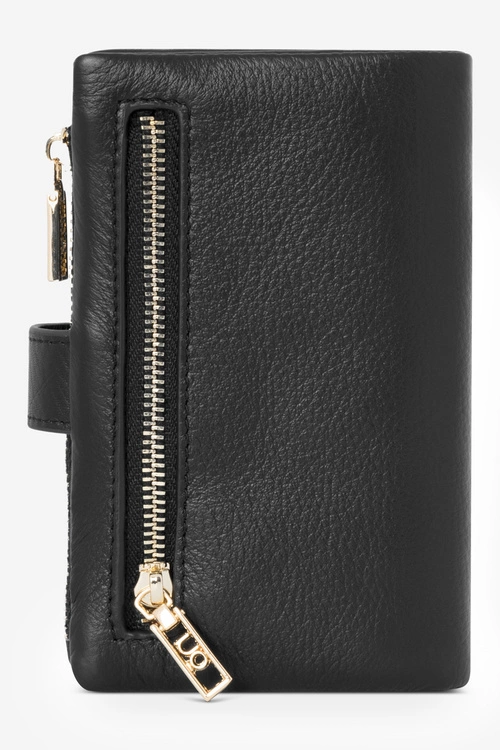 Damski Portfel Ze Skóry Naturalnej Nobo NPUR-LR0010-C020 Czarny