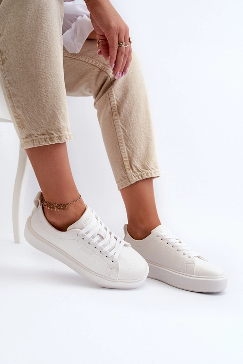 Lekkie Sneakersy Damskie Big Star NN274322 Memory Foam System Białe