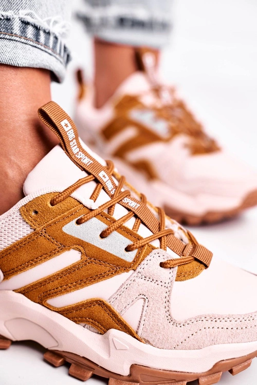 Damskie Sneakersy Big Star Beżowe GG274664