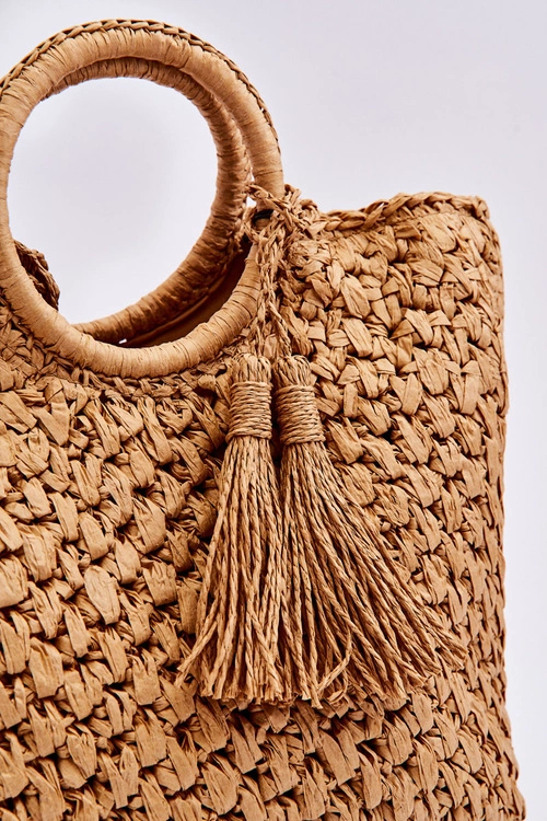 Damska Torebka Z Frędzlami Beżowa