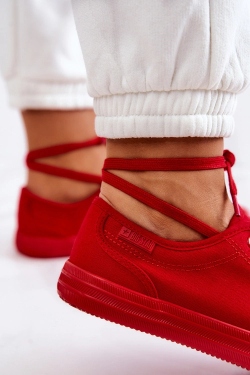 Niskie Damskie Tenisówki Big Star JJ274068 Czerwone