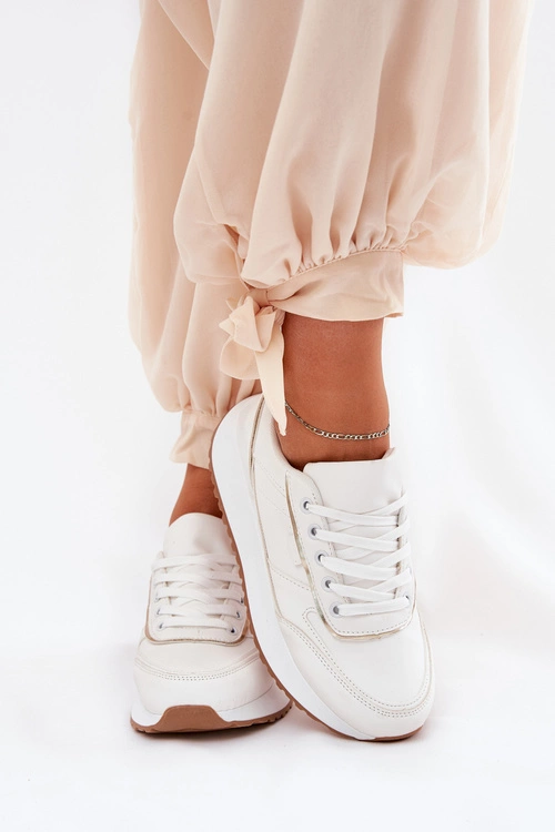 Buty Sportowe Damskie Na Platformie Białe Nevliese