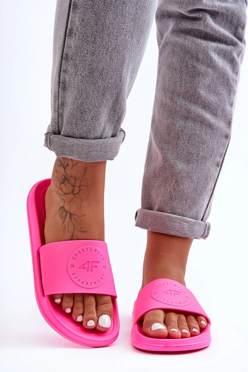 Damskie Sportowe Klapki 4F 4FSS23FFLIF069-53S Fuksja