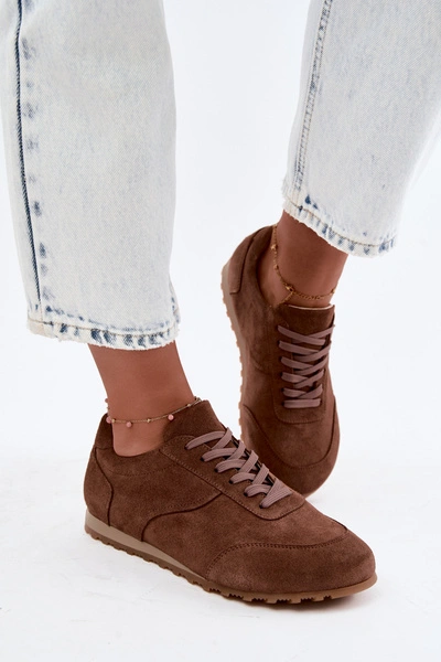 Sneakersy Barefoot Z Naturalnego Zamszu Zazoo N1422 Brązowe