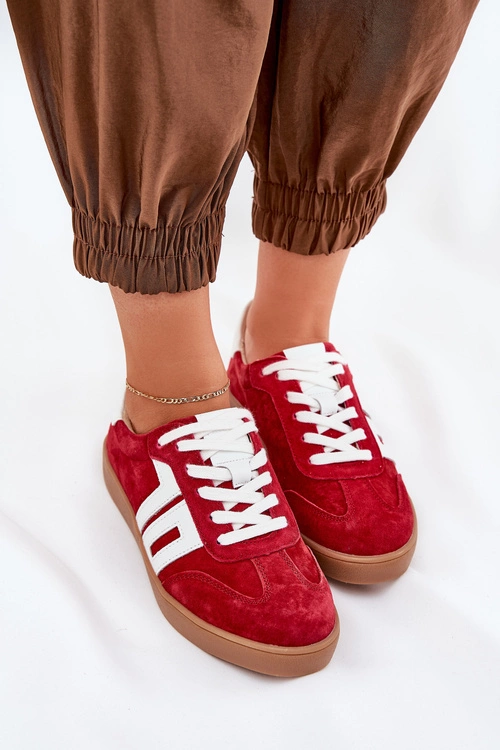 Sneakersy Buty Sportowe Zamszowe Vinceza 79517 Czerwone