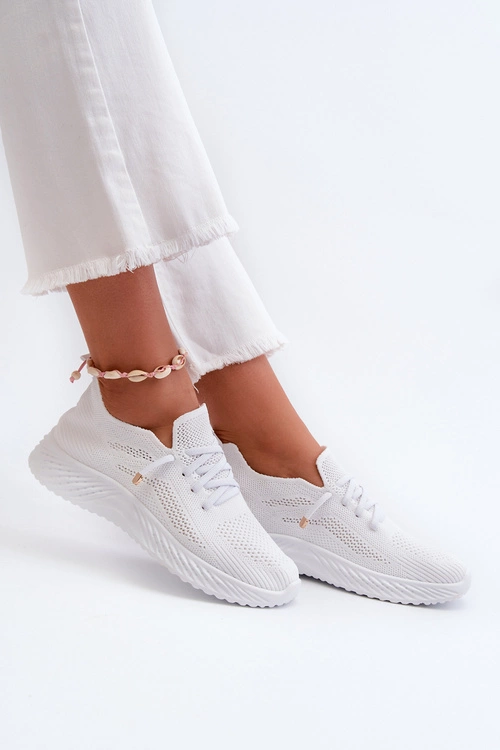 Wsuwane Buty Sportowe Damskie Białe Jagelia