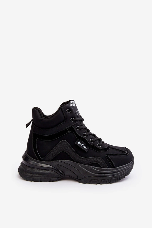 Botki Trapery Damskie Ocieplane Sznurowane Lee Cooper LCJ-23-44-1976L Czarne