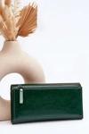 Damski Portfel Zapinany Na Magnes Ciemnozielony Harmale