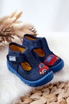 Buty Papcie Befado Samochodzik 531P099 Granatowe