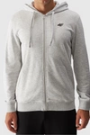 Męska Bluza Dresowa Na Zamek Z Kapturem 4FWMM00TSWSM1466-27M Szara
