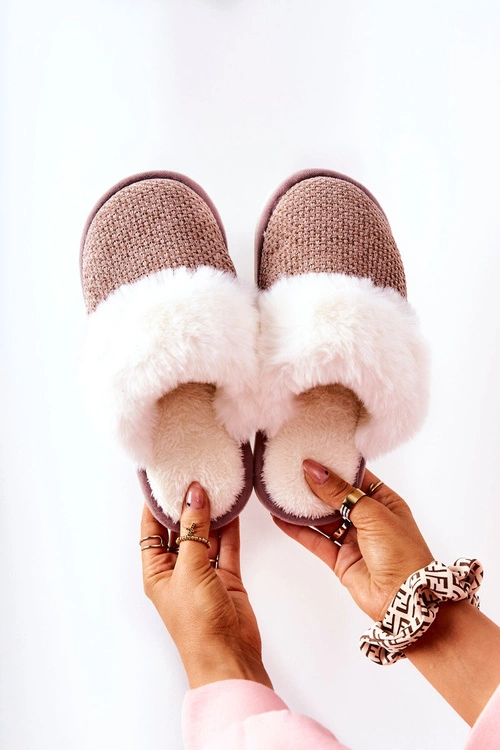 Papcie Ocieplane Z Futerkiem Jasnobrązowe Flamarin