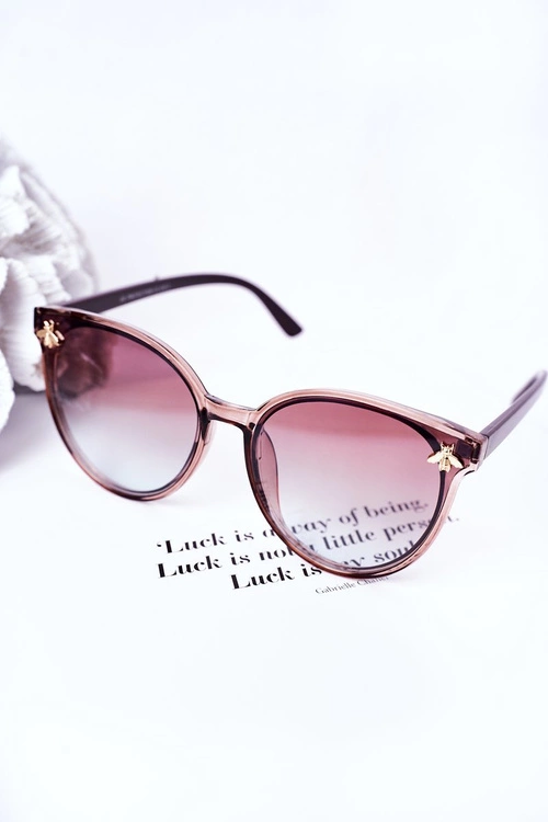 Okulary Przeciwsłoneczne Z Muchą Brązowe Ombre