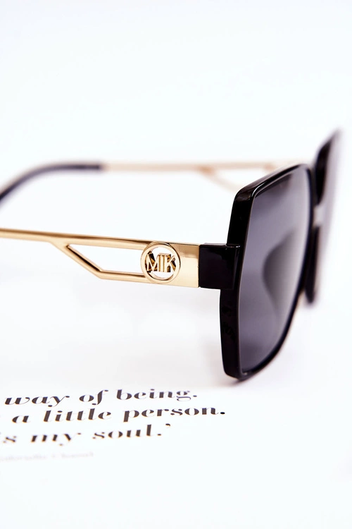 Klasyczne Damskie Okulary Przeciwsłoneczne M2352 Czarno-Złote