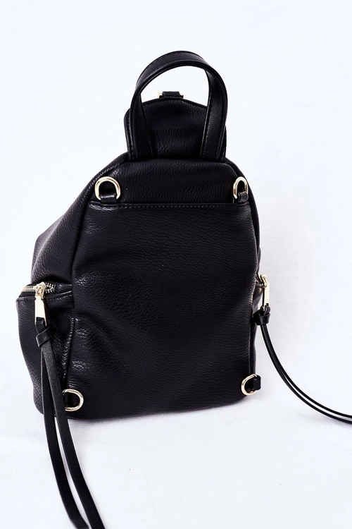 Damski Skórzany Plecak Torebka 2w1 NOBO K3190 Czarny