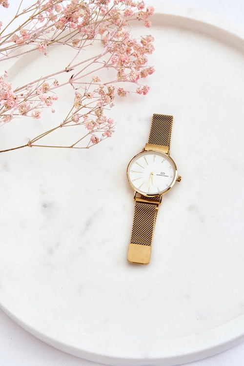 Zegarek Na Bransolecie Mesh Giorgio&Dario Złoto-Biały