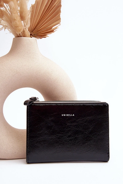 Damski Portfel Z Ekoskóry Czarny Cudea