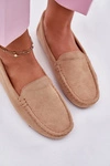 Damskie Beżowe Mokasyny Lekkie Zamsz Morreno II gat.