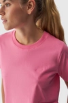 Gładki T-Shirt Damski Regular 4F 4FWAW24TTSHF1650-54S Różowy