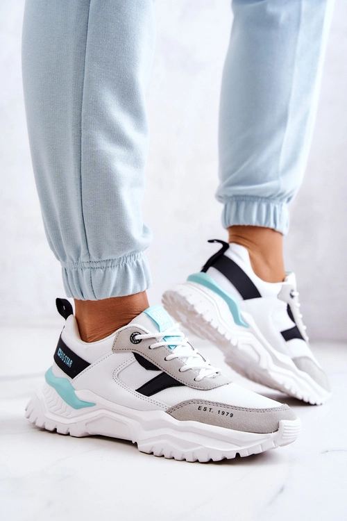 Damskie Buty Sportowe Big Star JJ274A412 Biało-Czarne