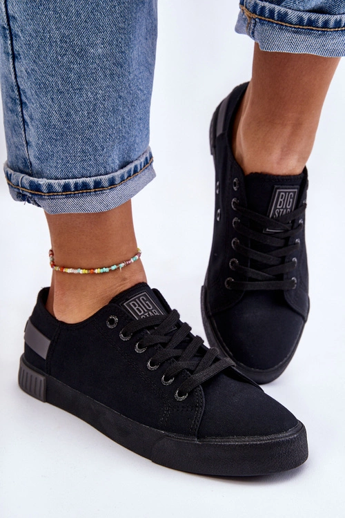 Damskie Niskie Trampki Big Star LL274038 Czarne