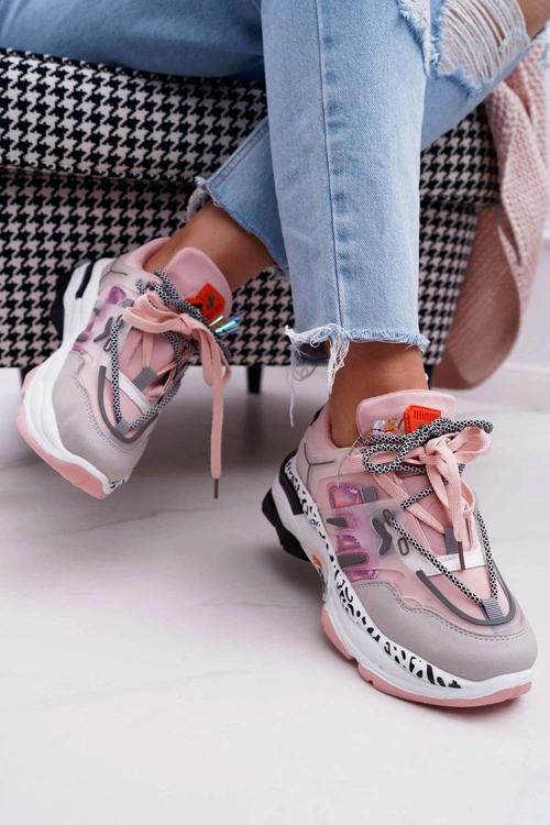 Sportowe Damskie Buty Różowe Focus