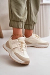 Sneakersy Damskie Na Platformie Beżowe Nevelaine