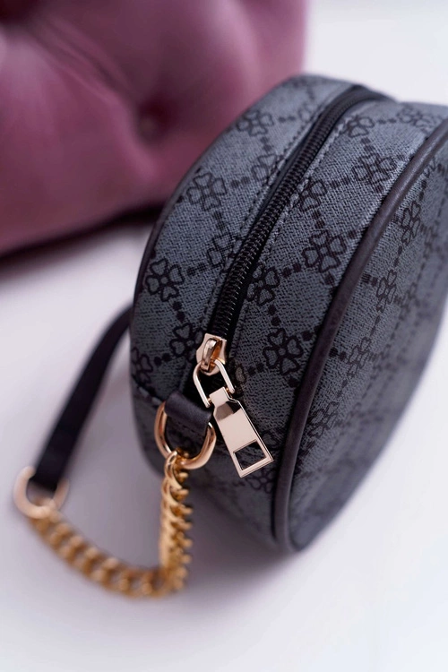 Torebka Kuferek Okrągły Ciemnoszara