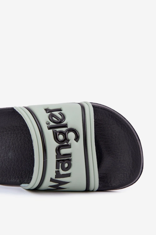 Klapki Męskie WRANGLER AVERELL SLIDER MEN LOW 20251042.52D Jasnozielone