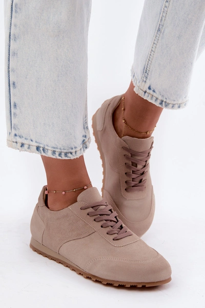 Sneakersy Barefoot Z Naturalnego Zamszu Zazoo N1422 Beżowe