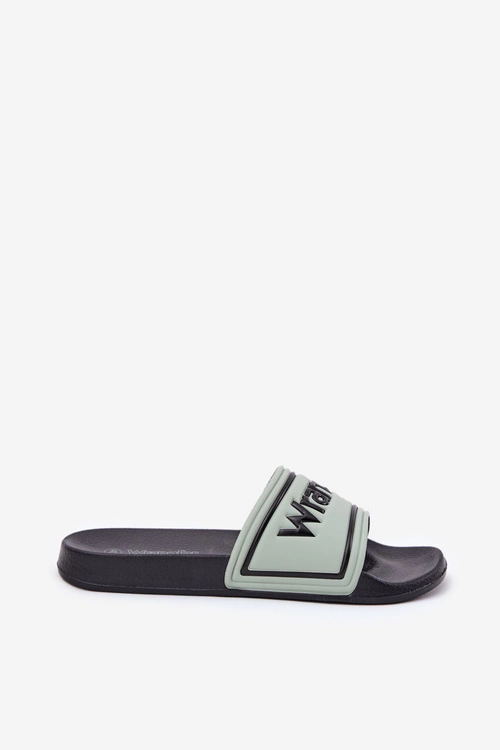 Klapki Męskie WRANGLER AVERELL SLIDER MEN LOW 20251042.52D Jasnozielone