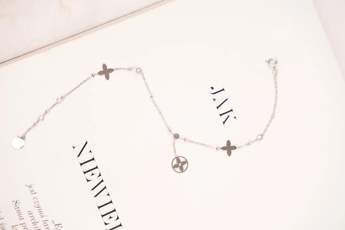 Damska Bransoletka Celebrytka Srebrna Koniczynka Oreo