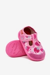 Kapcie Milami Dziecięce Elastyczne Na Rzepy W Truskawki Różowe Ambette