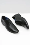 Skórzane Męskie Wizytowe Czarne Półbuty Leopoldo