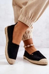 Damskie Zamszowe Espadryle Czarne Joaquin