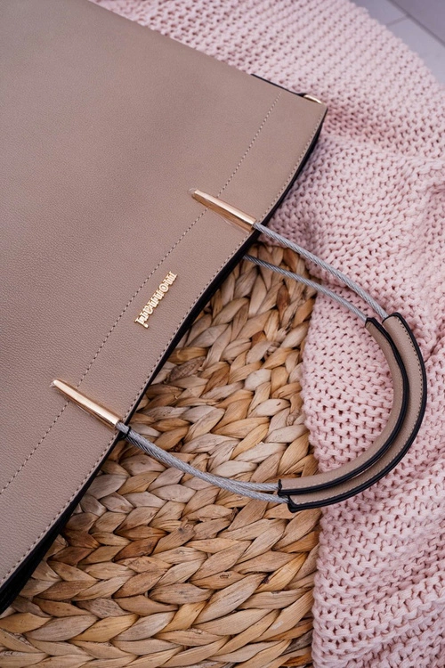 Torebka Damska Klasyczna Monnari Beżowa BAGA730-015