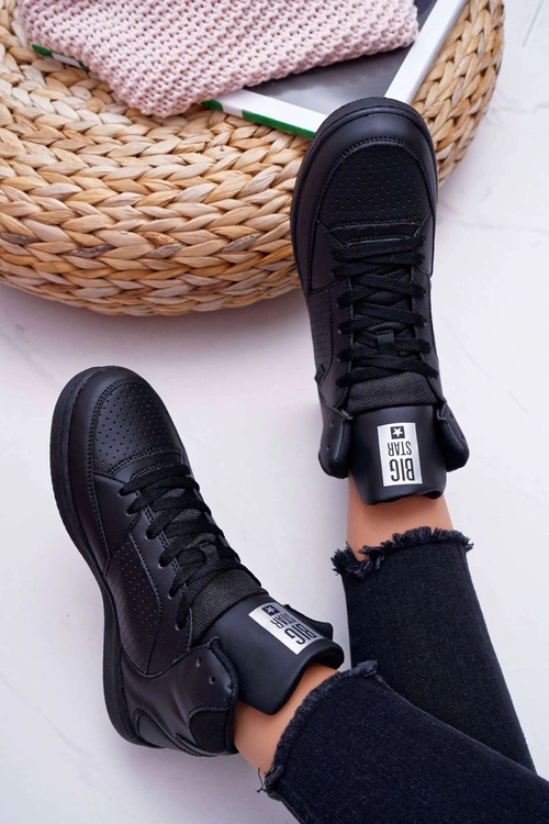 Trampki Damskie Big Star Wysokie Czarne EE274211