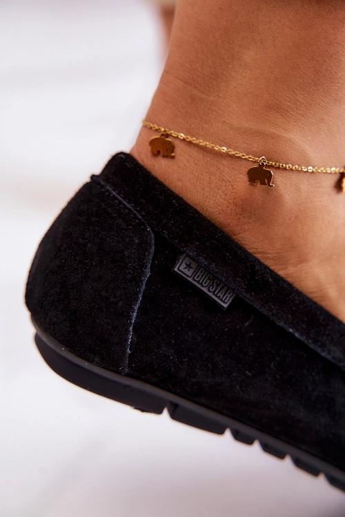 Damskie Zamszowe Mokasyny Big Star JJ274654 Czarne